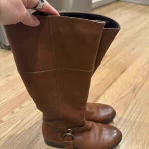 Clarks Brown Leather Tall Riding Boots